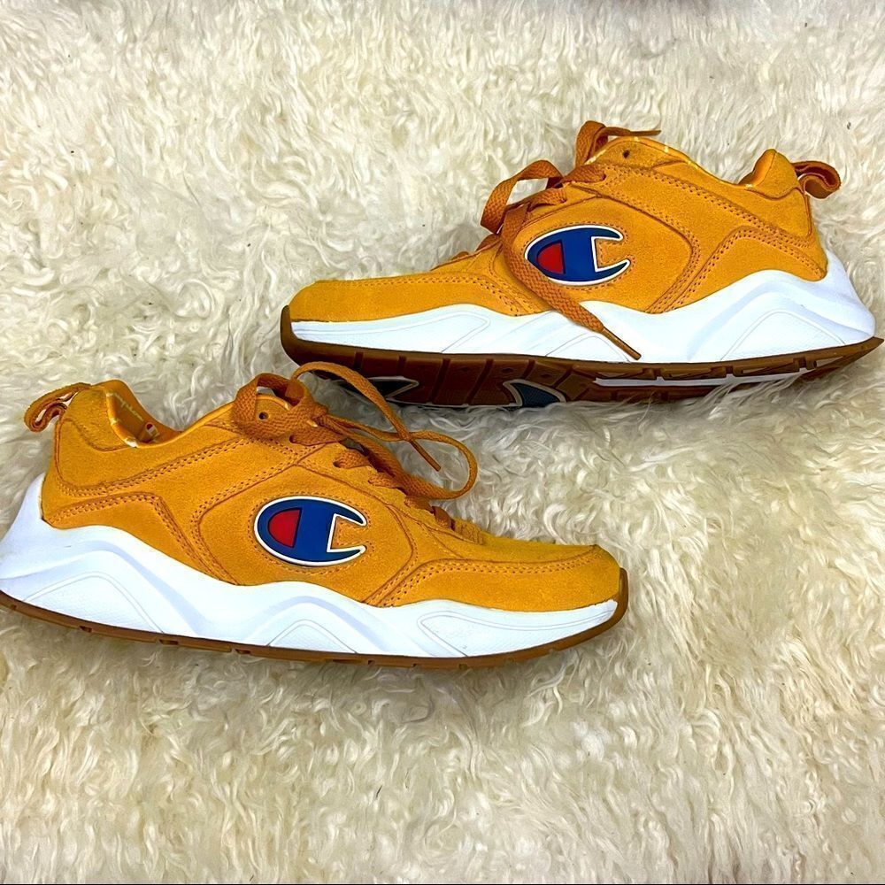 Champion Youth 93 Eighteen Big C Gold Suede Sneakers 5.5 Y Women 7